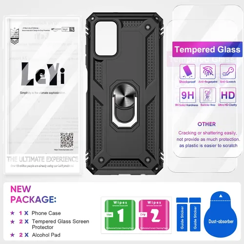 Miniatura 7 de LeYi para Samsung Galaxy A03S Funda de teléfono, Funda Samsung AO3S con [Paquete de 2] Protector de pantalla, [Calidad militar] Funda protectora