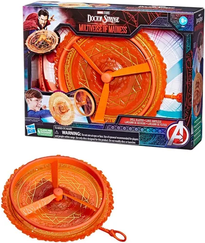 Marvel Doctor Strange in The Multiverse of Madness Spell Blaster - Lanzador de disco de turbina, juguete de juego de roles, juguetes para niños a