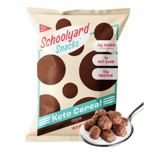 Miniatura 9 de Schoolyard Snacks Keto Cereal – Rollo de Canela 12g Proteína, Bajo en Carbohidratos, Bajo en Azúcar, Bajas Calorías Sin Gluten, Sin Granos, Apto