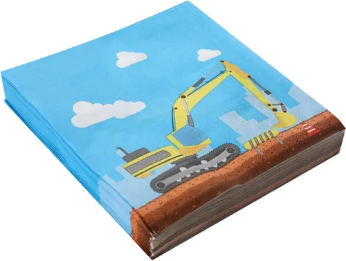 Miniatura 8 de Juego de 97 piezas de suministros para fiesta de cumpleaños de construcción, para niños, sirve para 24 excavadoras de invitados, camión excavador