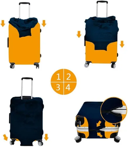 Miniatura 6 de HW Funda de equipaje de viaje con patrón colorido 3D para mujer de 18 a 30 pulgadas, 02
