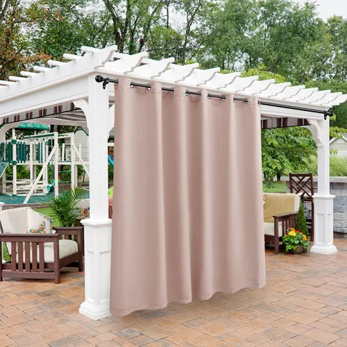 BONZER - Cortinas blackout impermeables con aislamiento térmico y ojales para interiores, exteriores, dormitorios, pórticos, salas de estar,