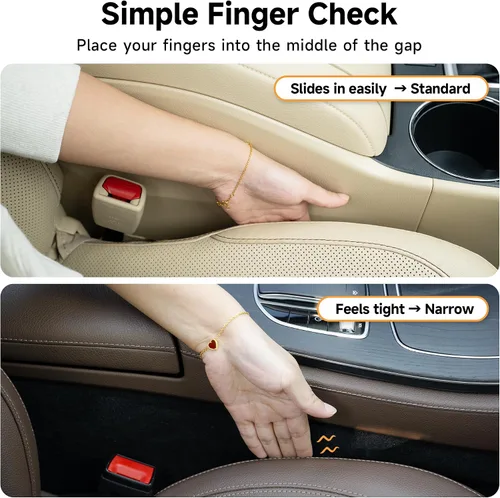 Miniatura 5 de Givifive Juego de 2 rellenos de espacio para asiento de automóvil, espuma suave, multifuncional, con organizador y función de gancho, tapón
