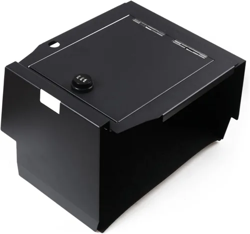 Miniatura 10 de Caja de seguridad con cerradura de combinación de 3 dígitos, organizador de consola central, compatible con 2017 2018 2019 Ford F150, inserto