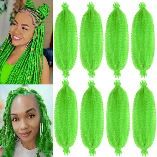Miniatura 21 de Cabello afro Twist morado degradado de 16 pulgadas, cabello Marley pre-separado para rastas suaves, cabello trenzado Marley Twist Ombre Kinky Spring