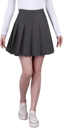 Miniatura 3 de Tivifox Faldas de tenis plisadas para mujer y niña, falda acampanada de cintura alta, uniforme escolar, pantalón deportivo de golf con pantalones