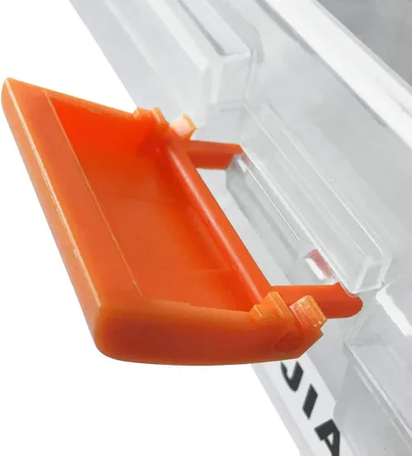 Miniatura 7 de MEIJIA Caja de almacenamiento portátil de herramientas, organizadores con pestillos plegables (negro y naranja) (12 x 5.9 x 3.94 pulgadas)