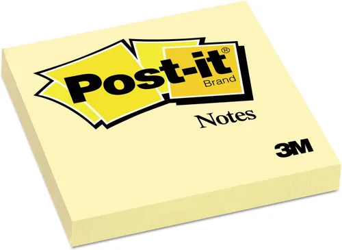 Miniatura 3 de 3M Post-It Notes, almohadillas originales, 3 x 3 pulgadas, 100 hojas por bloc, paquete de 2, canario (MMM654YW)