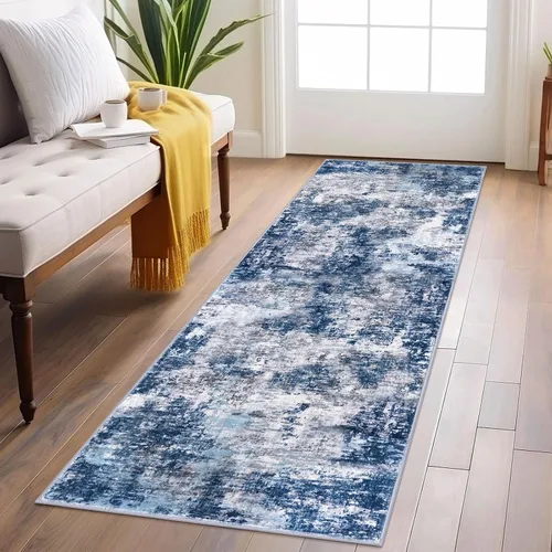 Miniatura 27 de Lansny Alfombra pequeña abstracta de 2 x 3 pies, alfombra de entrada, alfombra lavable para puerta de entrada, alfombra lavable antideslizante