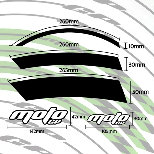 Miniatura 5 de MC MOTOPARTS Calcomanías de vinilo brillante para llantas de 17 pulgadas, compatibles con ZX-10R ZX-10RR ZX-6R ZX-6RR 636 Z900 Z1000 Z650 Ninja 400