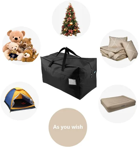 Miniatura 5 de AMJ Bolsa Contenedora de Almacenamiento para Decoraciones de Navidad Contiene Árboles de Navidad, Luces, Bolas etc, Bolsa de Abertura Superior Sin