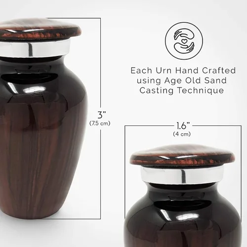 Miniatura 2 de Pequeñas urnas de recuerdo para cenizas Mantenga cerca la memoria de sus seres queridos Tributo elegante y eterno Mini memorial personal