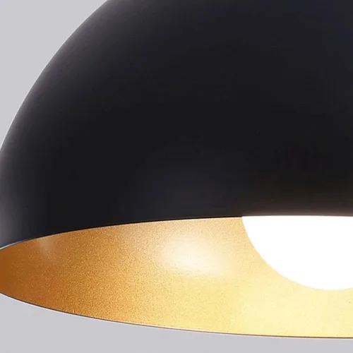 Miniatura 4 de Paquete de 2 luces colgantes de granja, moderna iluminación industrial para colgar en el techo, color negro y dorado, estilo americano, lámpara