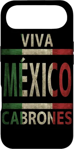 Miniatura 26 de Carcasa para iPhone 12 Pro Max Viva México Cabrones con bandera mexicana