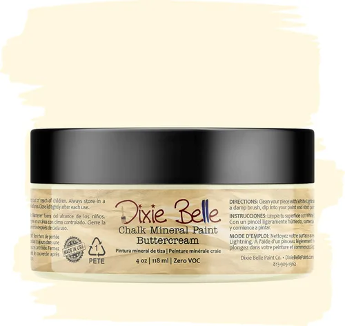 Miniatura 175 de Dixie Belle Paint Company - Pintura con acabado de tiza para muebles, color negro (Caviar), 1 galón, 128 fl oz, pintura mineral color rosa intenso