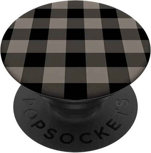 Guinga tela escocesa rústica en Amarillo Negro Gris AEHP611 PopSockets PopGrip: Agarre intercambiable para teléfonos y tabletas