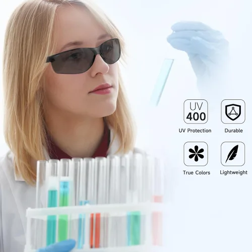 Miniatura 4 de Salfboy Juego de 30 gafas de seguridad tintadas con resistencia a arañazos ANSI Z87.1, gafas de protección ocular resistentes a arañazos para 118-30