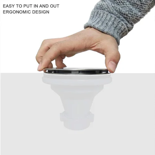 Miniatura 7 de GZILA Tapón para fregadero de cocina, cubierta plana decorativa de acero inoxidable 304, se adapta a colador estándar de 3.5 pulgadas, níquel