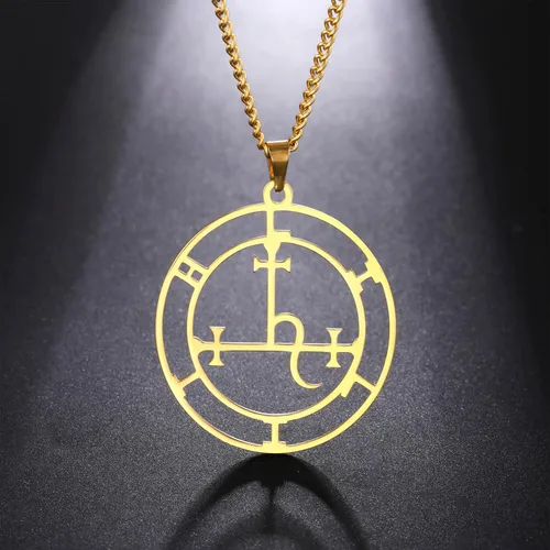 Miniatura 15 de EUEAVAN Sigil of Lilith Collar para mujeres y hombres Hécate gótico Lilith Diosa Sigil colgante Lucifer Signo mitología pagana joyería regalo
