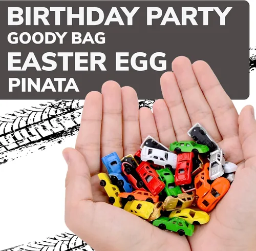 Miniatura 4 de Mini autos para niños – Juguetes de plástico para automóviles a granel – Rellenos de huevos de Pascua – 25 piezas de autos pequeños – Pequeños