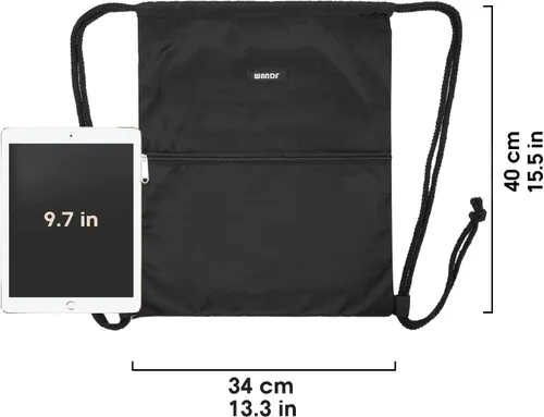 Miniatura 4 de WANDF - Mochila de nailon con cordón, resistente al agua, para gimnasio, compras, deporte, yoga