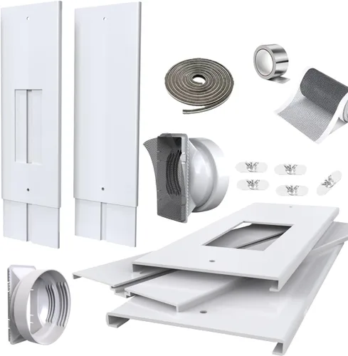 Miniatura 12 de Kit de ventilación de aire acondicionado para puerta corrediza de 95 pulgadas con red de pantalla y 2 burletes herméticos de ahorro de energía