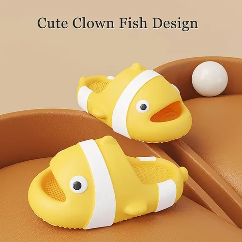 Miniatura 6 de Jerzmy Cute Clown Fish Cloud Slides for Boy Girl Kids Toddler, Soft Novelty Funny Animals House Slippers Non-Slip Beach Shoes for Indoor Outdoor