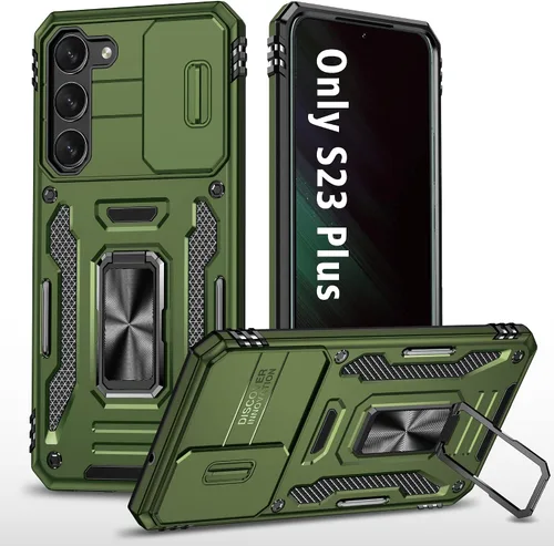 Miniatura 15 de ANGELAS - Funda a prueba de golpes para Samsung Galaxy S23 Plus, parachoques de silicona TPU con protección anticaídas, cubierta deslizante