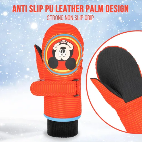 Miniatura 3 de DISNEY Mickey Mouse - Mitones para niños de 2 a 4 años, guantes impermeables para niños, guantes de nieve de Mickey Kids, guantes Thinsulate 3M