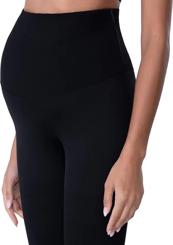 Miniatura 4 de POSHDIVAH - Leggings de maternidad para mujer para usar sobre el vientre, pantalones de yoga para embarazo, leggings para entrenamiento activo