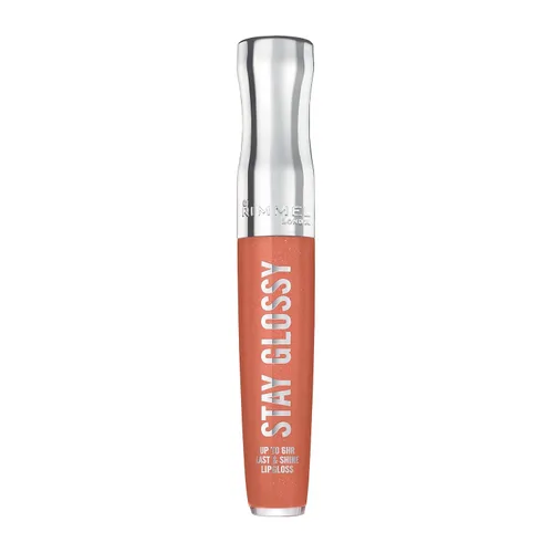 Miniatura 40 de Rimmel Stay Glossy Brillo de labios - Fórmula ligera y no pegajosa para color y brillo de labios - 130 Blushing Belgraves,.18oz Belgraves sonrojados
