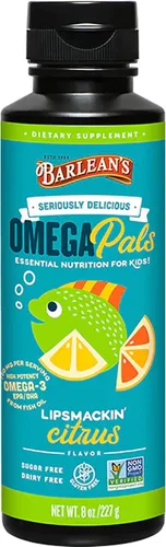 Miniatura 9 de Barlean's Omega Pals Sensational Straw-Nana saborizado Omega-3 para niños, delicioso suplemento de aceite de pescado líquido para niños con 1,483 mg