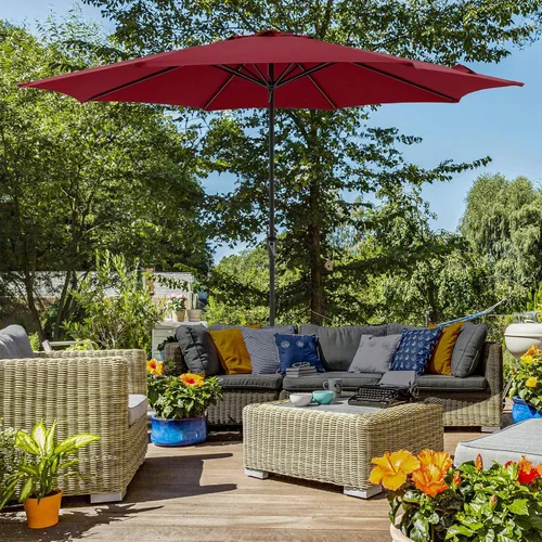 Miniatura 7 de COBANA Patio Umbrella with Base Included, Outdoor Market Table Umbrella with Umbrella Stand Weights