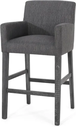 Miniatura 10 de Harper & Bright Designs Taburetes de bar beige, taburetes de bar de 26 pulgadas de altura de mostrador con respaldo para isla de cocina, sillas