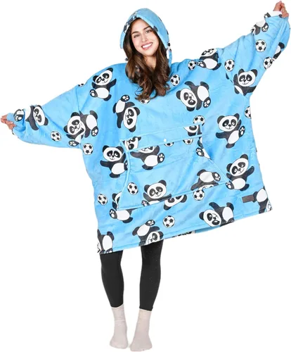 Miniatura 25 de Tirrinia Sudadera Manta de Gran Tamaño con Capucha, Mantas Sherpa Esponjosas Vestibles, Manta Sudadera Reversible y Acogedora, Regalo para Adultos #