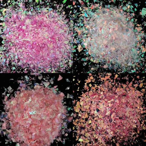 Miniatura 3 de AddFavor Juego de purpurina gruesa para uñas, 8 colores, iridiscentes de lentejuelas para uñas, calcomanías de confeti para arte de uñas, resina