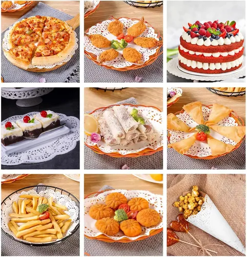 Miniatura 5 de Svalor Tapetes de papel de encaje de varios tamaños, tapetes de 4.5 pulgadas, 6.5 pulgadas y 8.5 pulgadas para alimentos, 99 piezas de tapetes