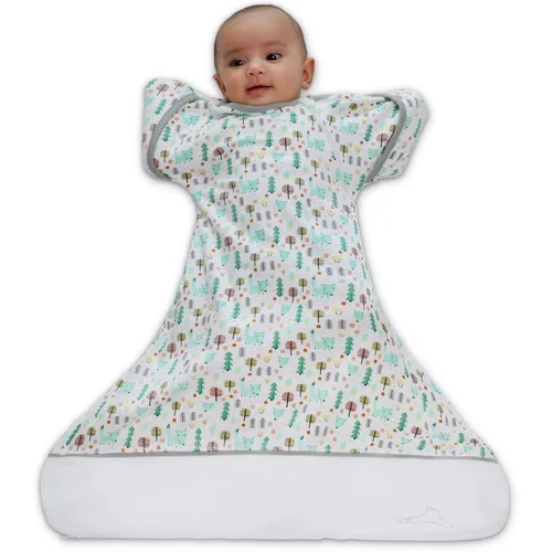 Miniatura 8 de Saco de envolver con brazos hacia arriba, permite que las caderas de los bebés se muevan libremente, se adapta a bebés recién nacidos de 0 a 6