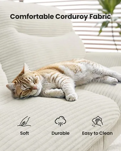Miniatura 4 de Sofá cama futón de 75 pulgadas, futón 3 en 1 con respaldo y reposabrazos ajustables, sofá cama convertible pequeño plegable con cojín extraíble