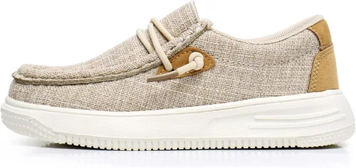 Miniatura 3 de Blikcon Zapatos náuticos casuales para niños y niñas, mocasines ligeros con cordones (bebéniño pequeñoniño grande)
