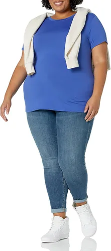 Miniatura 30 de Amazon Essentials Camiseta de manga corta con cuello redondo para mujer, de secado rápido, para entrenamiento, gimnasio, paquete múltiple