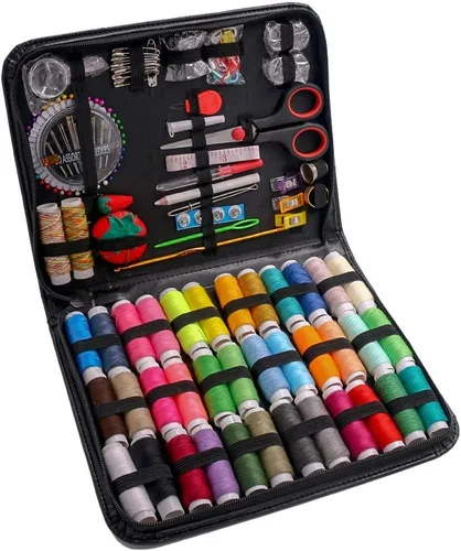 Kit de máquina de coser de alta calidad, 183 piezas, 38 carretes de hilo XL, kits de costura grandes para adultos, estudiantes universitarios,