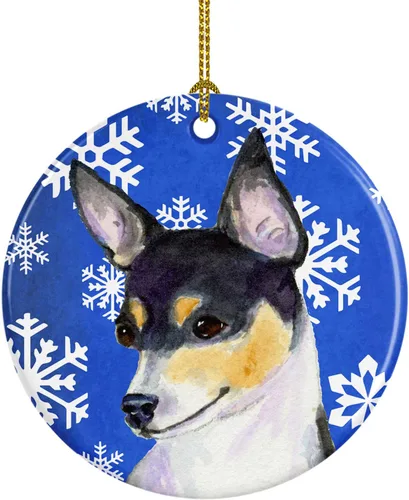 Miniatura 60 de Caroline's Treasures Cavalier Spaniel - Adorno de cerámica para colgar en el árbol de Navidad, para el hogar, Navidad, fiestas, regalo, 3 pulgadas