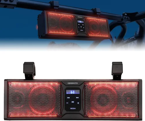 KEMIMOTO Barra de Sonido UTV de 16 Pulgadas Barra de Sonido ATV Barra de Sonido para Carro de Golf SXS Altavoces Compatibles con Bluetooth con