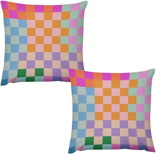 Miniatura 12 de Juego de 2 fundas de almohada florales retro de los años 70, Groovy Funky Hippie Flor Naranja Estética Boho Fundas de Almohada de 16 x 16 pulgadas