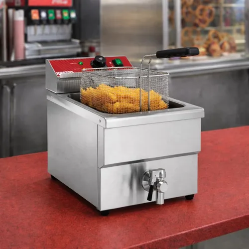 Miniatura 2 de Kratos Freidora eléctrica comercial para encimera Freidora de un solo tanque de capacidad de 15 libras Con cesta de freír Certificado ETL
