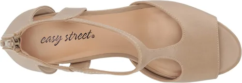 Miniatura 5 de Easy Street Sandalias Flash con correa en T para mujer, color beige
