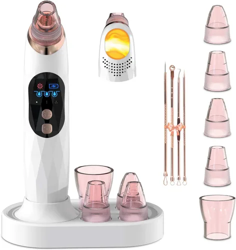 YONOY 2026 - Removedor de puntos negros con compresa caliente, limpiador facial eléctrico mejorado 2026, extractor de poros, extractor de