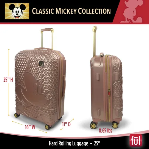 Miniatura 2 de FUL Disney Mickey Mouse - Maleta rígida con ruedas giratorias Oro Rosa Disney Mickey Mouse - Maleta rígida con ruedas giratorias