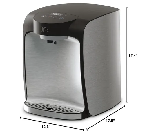 Miniatura 9 de Brio Enfriador de agua para encimera sin botella 800 con filtración de 2 etapas, autolimpiante, pantalla digital, dispensador de agua potable